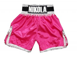 Personalized Pink Boxing Shorts : KNBXCUST-2045